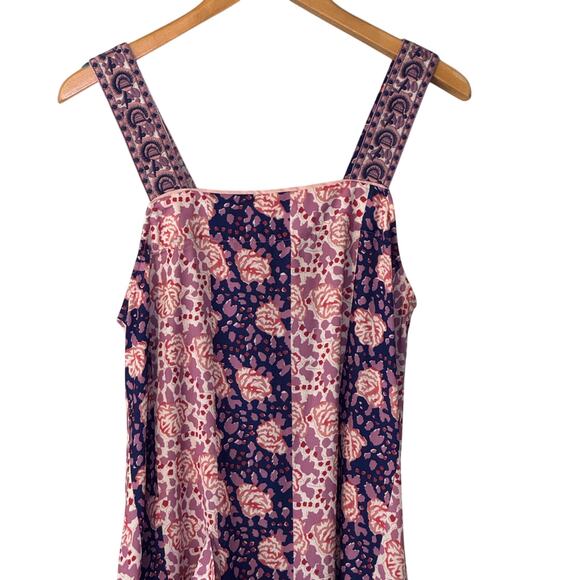Anthropologie Tiny Palms Mini Dress Floral Embroidered Boho Relaxed Size Small - Picture 4 of 10